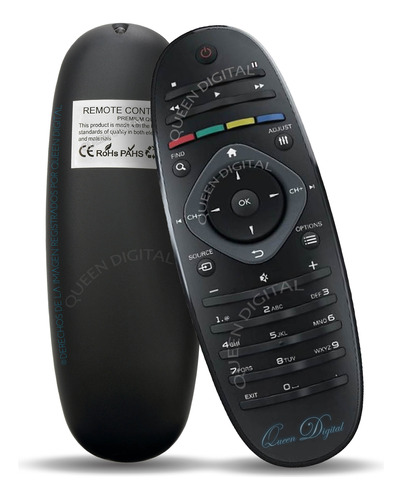 Control Remoto Ovalado Para Philips Smart Tv Lcd Led Pfl5605
