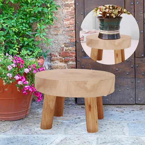 Maceta De Madera Maciza De 1 Pieza, Los 20x6x9cm Madera