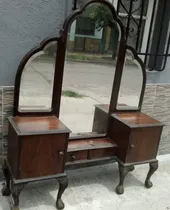 Comprar Antiguo Toilette Chippendale Espejo Triptico A Reciclar