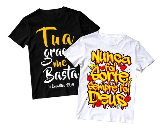 Camiseta Evangélica Cristã Versículos Bíblicos Blusa Confie em Deus  Versículo Cor:Azul;Tamanho:GG