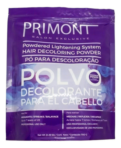 Kit Polvo Decolorante Primont  doy pack Polvo deoclorante tono decolorante para cabello