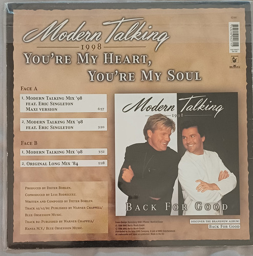 Modern Talking You Re My Heart You Re My Soul Maxi Vinilo De Edición Limitada (Usado)