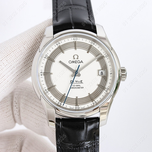 Omega Reloj De Hombre Para Cinturón Con Disco Blanco