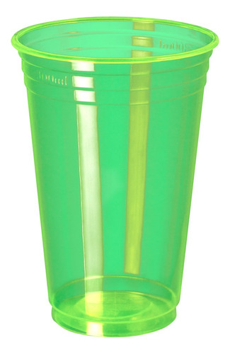 Vaso de néon 300 ml Copobras Ppt330 X 25 U Cor Amarelo Limão