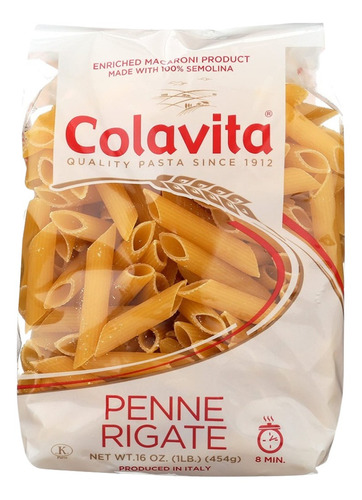 Fideos Penne Rigate Colavita 500 Gr.