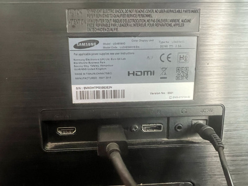 Monitor Samsung Flat 24 Uhd 4ke590 Leer Descripcion Negro (Usado)