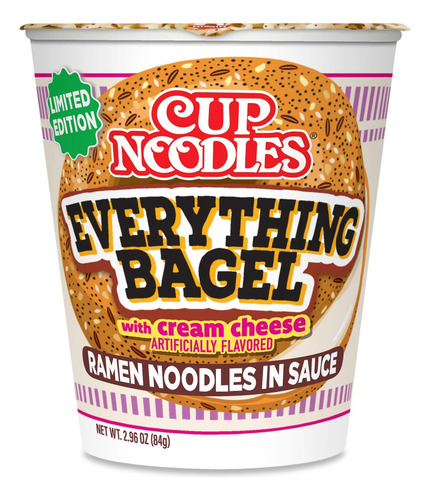 Fideos Ramen Sabor Bagel Con Poppy Seed Y Queso Crema 84g