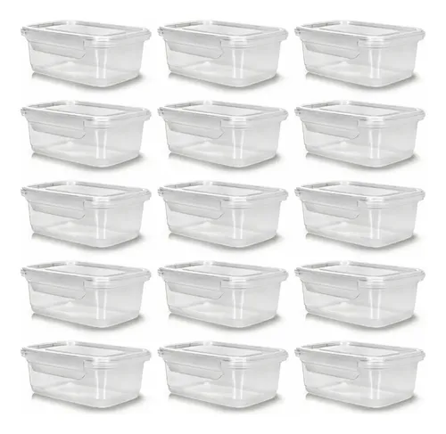 Kit 10 Potes 750ml Hermeticos Travas Marmita Reutilizavel