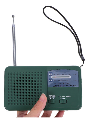 Rádio De Emergência Com Manivela: Clima Portátil Movido A En