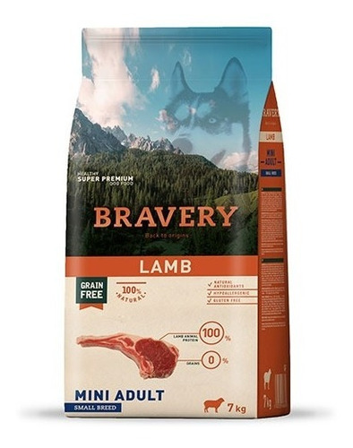 Bravery Mini Adulto Small Breeds Lamb 7kg Envio Gratis Razas