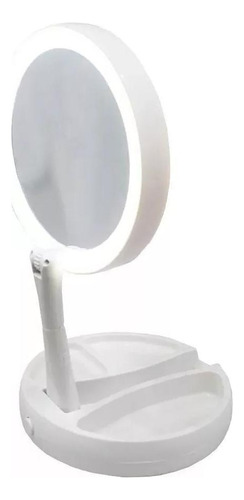 Espelho Camarim Duplo Led Maquiagem Portátil Dobrável