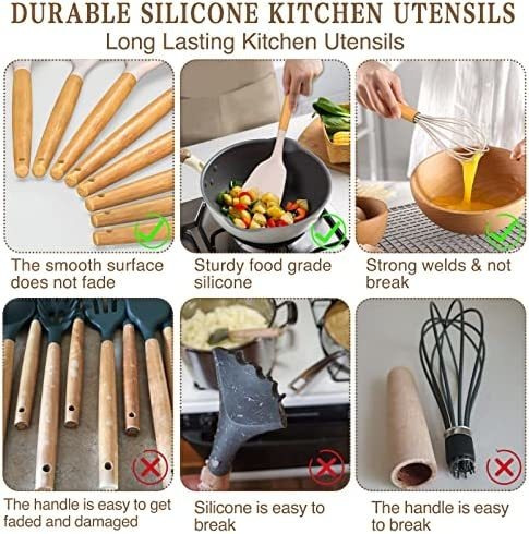 Imagen 5 de 6 de Juego De Utensilios De Cocina Cucharas De Cocina, 24 Piezas