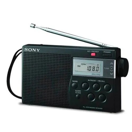 Radio Portátil Digital Sony Am/fm Icf-m260 Memória E Sleep
