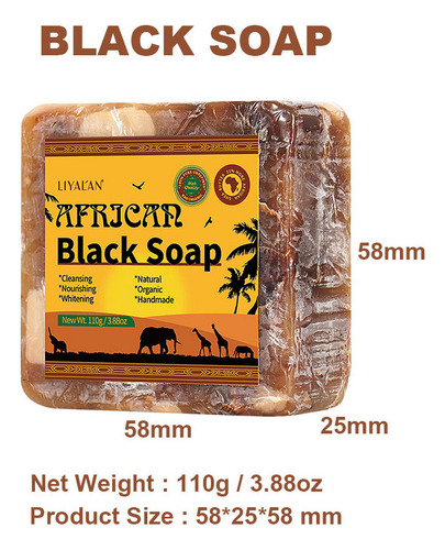 Jabón Negro Africano Jabón De Baño Limpiador Corporal Jabón