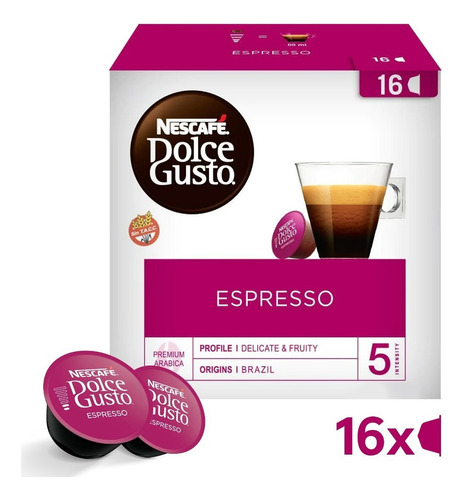 Cápsulas Nescafé Dolce Gusto Espresso por 16 Unidades
