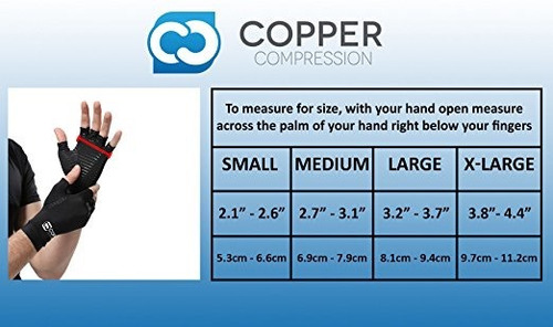 Guantes De Compresión Para Artritis Copper Compression