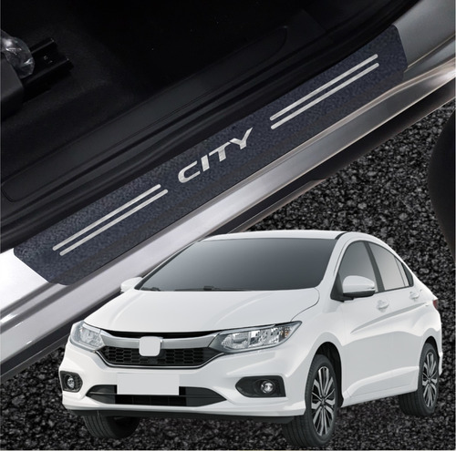 Soleira 8 Peças Honda City Cor AÇO ESCOVADO