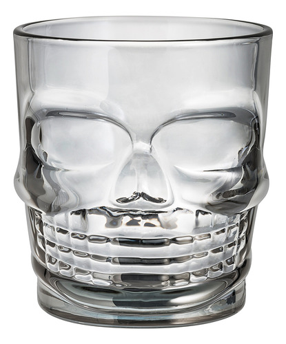 Set 6 Vasos Double Old Fashion Calavera Vidrio Whisky Color Dof Humo