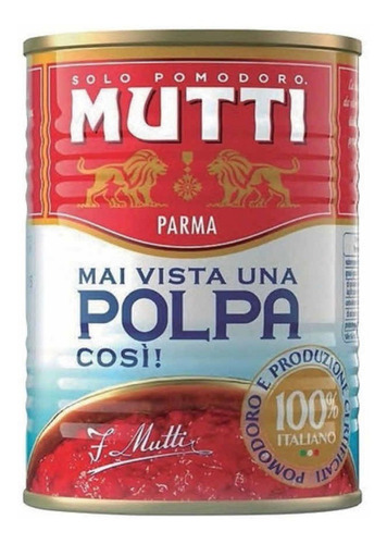 Tomate Mutti Polpa Finissima X 400grs. Importado De Italia