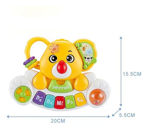 Juguete Didáctico Musical Con Luces Para Bebé Celeste Color Amarillo