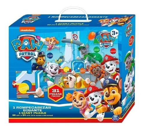 Paw Patrol Rompecabezas Gigante Para Piso 31 Piezas Juguete