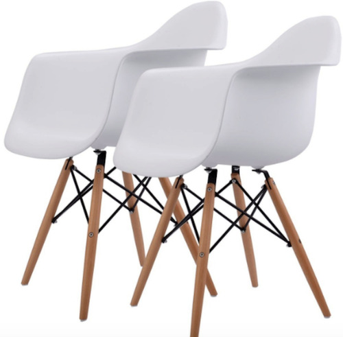 Pack Combo 2 Unidades Sillon Eames Base Madera Premium 