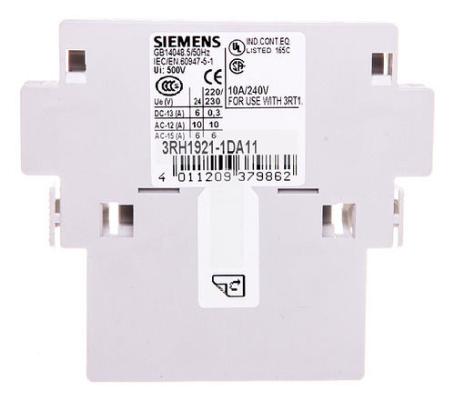 Bloque de contactos auxiliares laterales 1na+1nf 3rh19211da11 Siemens 110V/220V