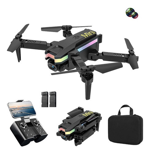 Drone Profesional Doble Camara 4k Con Luces Led + 2 Baterias