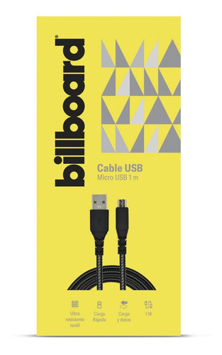 Cable Micro Usb 1 M Carga Rápida Reforzado Billboard