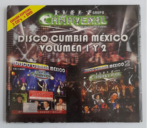 Grupo Cañaveral Disco Cumbia Mexico Vol. 1 Y 2. 2cds + 1dvd