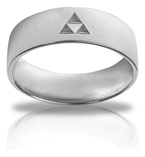 Anillo The Legend Of Zelda Trifuerza Grabado En Plata .925