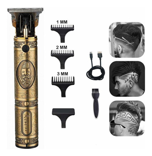 Retro Profissional Trimmer Cabelo Elétrico Kit Clipper