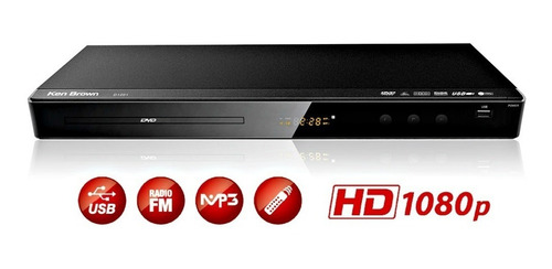 Reproductor Dvd Ken Brown D1201 Usb Mp3 Radio Fm Hd 1080
