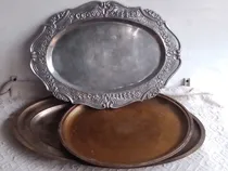 Comprar Antiguas Bandejas Metálicas Metal Oval Precio X Unidad 