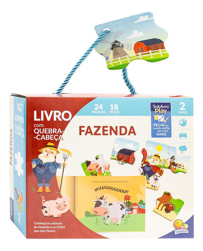 Livro Todolivro Play Quebra-cabeca 2 Anos - Fazenda, De Todolivro., Vol. 1 Editora Todolivro Capa Capa Comum, Edição 1 Em Português, 2023