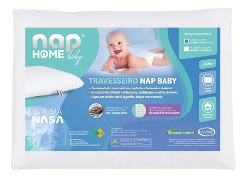 Travesseiro Infantil Recém-nascido Home Baby - Capa Removive