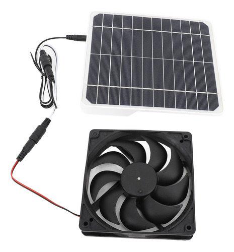 Ventilador Solar Silencioso De Escape Monocristalino De 20 W