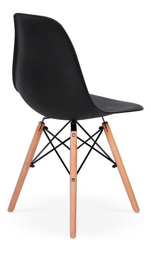 Kit Mesa Jantar Eiffel 120x80cm Preta + 4 Cadeiras Eiffel