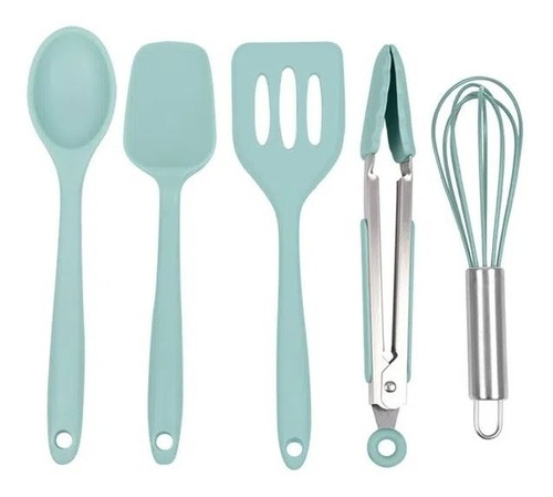 Set Mini Utensilios Cocina En Silicona 5pz Ideal Para Niños