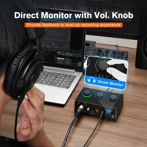 Mezclador De Audio Usb Interface Xlr. Instrumentos.
