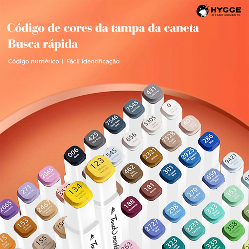 Kit Estojo Canetinhas Permanente Ponta Dupla 48 Cores