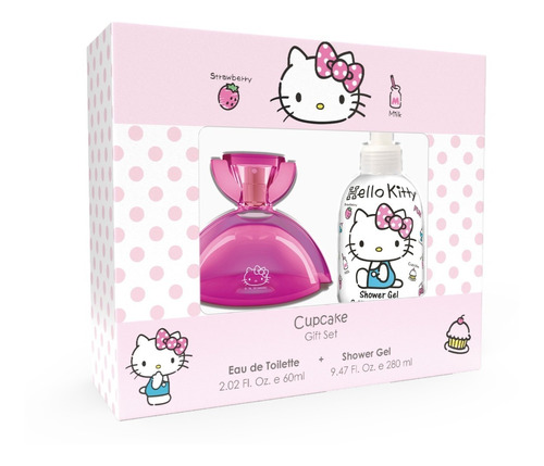 Set Hello Kitty Perfume Cupcake 60 Ml + Shower Gel 