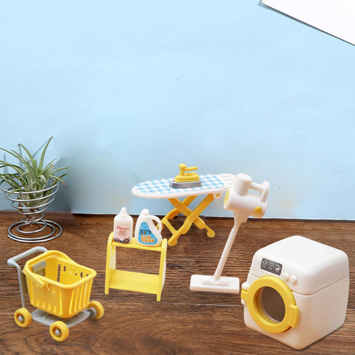 Nuevo Juego De Lavandería Dollhouse, Decoración De Casa De