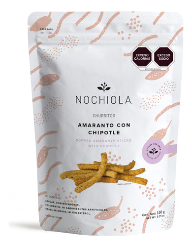 Churritos de amaranto con chipotle 150g Nochiola