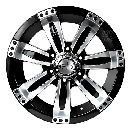 Llanta Deportiva Eb Inc R17 5x139.7 Ford F100 Diamantado Negro
