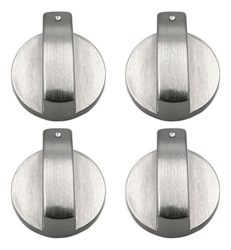 4 Perillas Para Estufa De Gas De Metal Plateado De 8 Mm, Ada