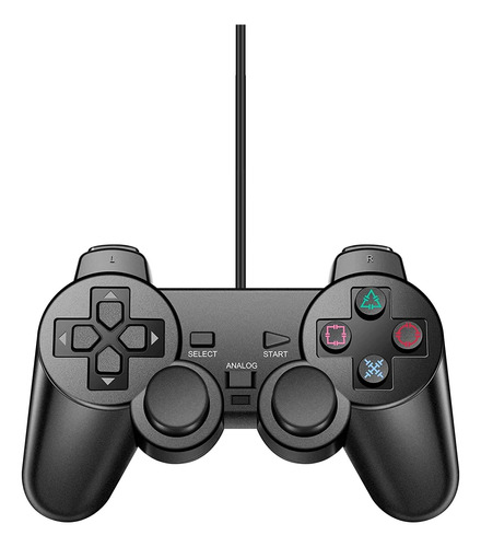 Gamepad Usb Con Análogos Black Deluxe Dbc1001