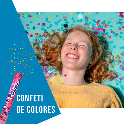 Confeti Lanzador Bazuca Para Fiestas Eventos 50cm 3 Piezas