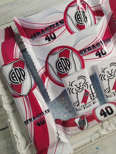 Golosinas Personalizadas River Plate Candy Bar 10 Niños