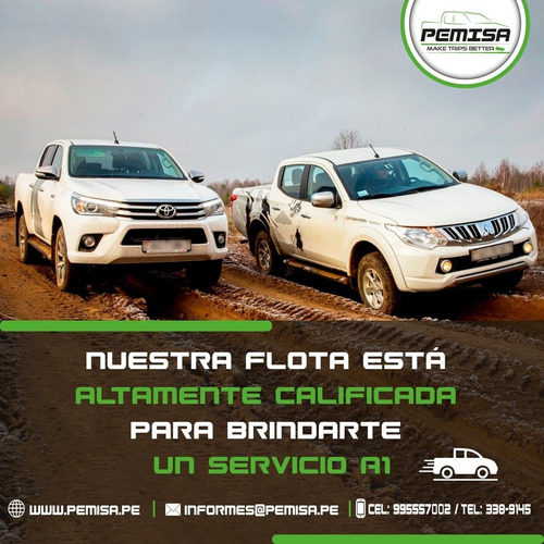 Alquiler De Camionetas 4x4 Toyota Hilux Fortuner Minivan Etc